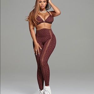 IVY PARK Leggings /Monogram Sheer Panel Tights /